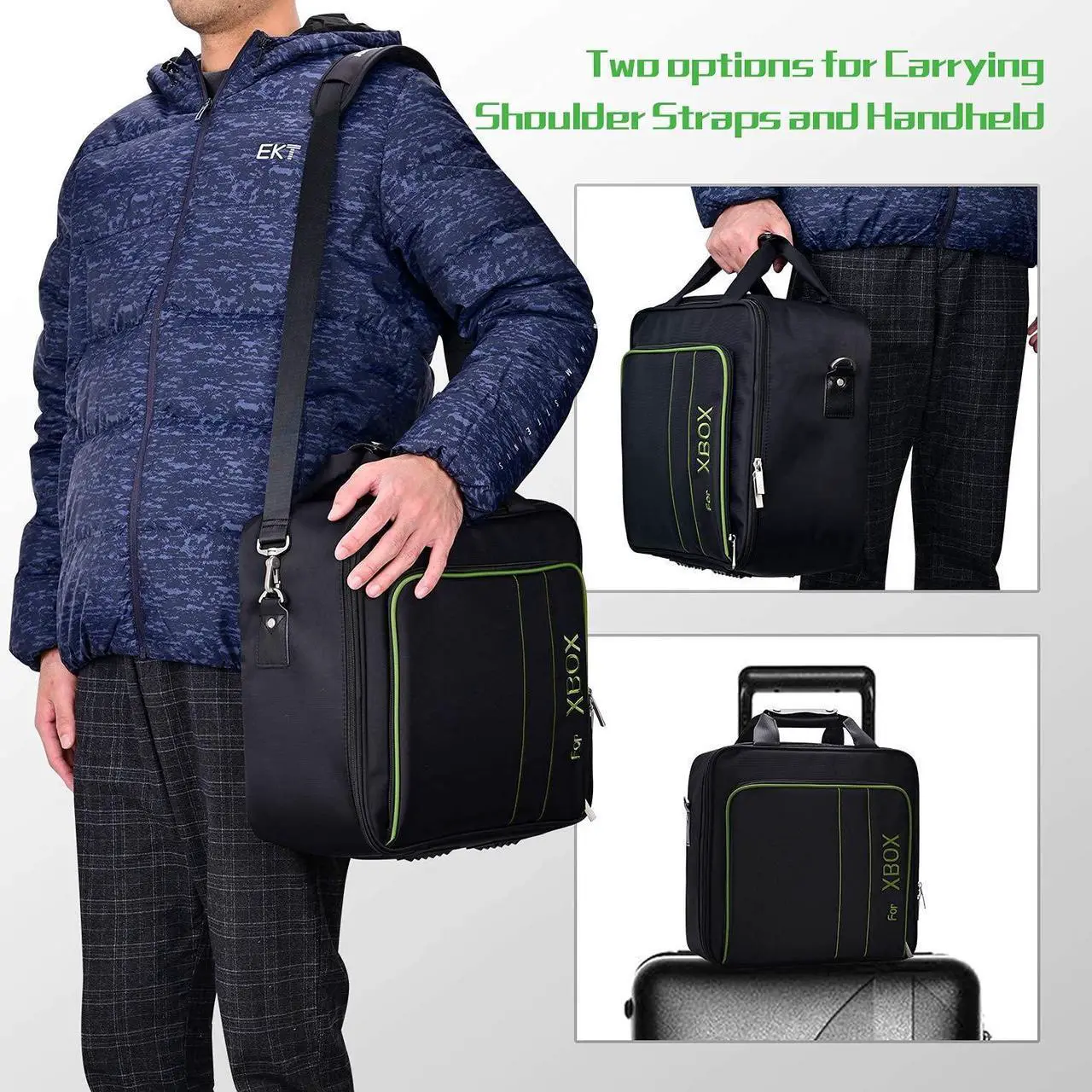 Alt view image 6 of 6 - G-STORY Carrying Case for Xbox Series X S, Xbox Series X Carrying Case Travel, Travel Bag for Xbox Console, Controllers and Gaming Accessories, Included Silicone Cover Skin Protector