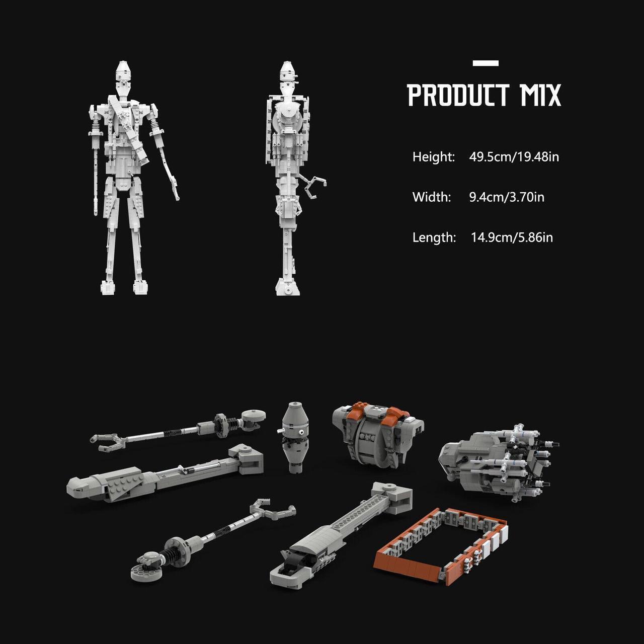 Alt view image 6 of 6 - ZITIANYOUBUILD Robot Model Building Blocks Toys Set from Movie 928 Pieces MOC