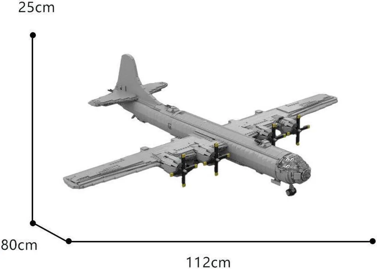 Alt view image 2 of 7 - ZITIANYOUBUILD Heavy Bomber: One of the Largest Aircraft of WWII 3096 Pieces MOC