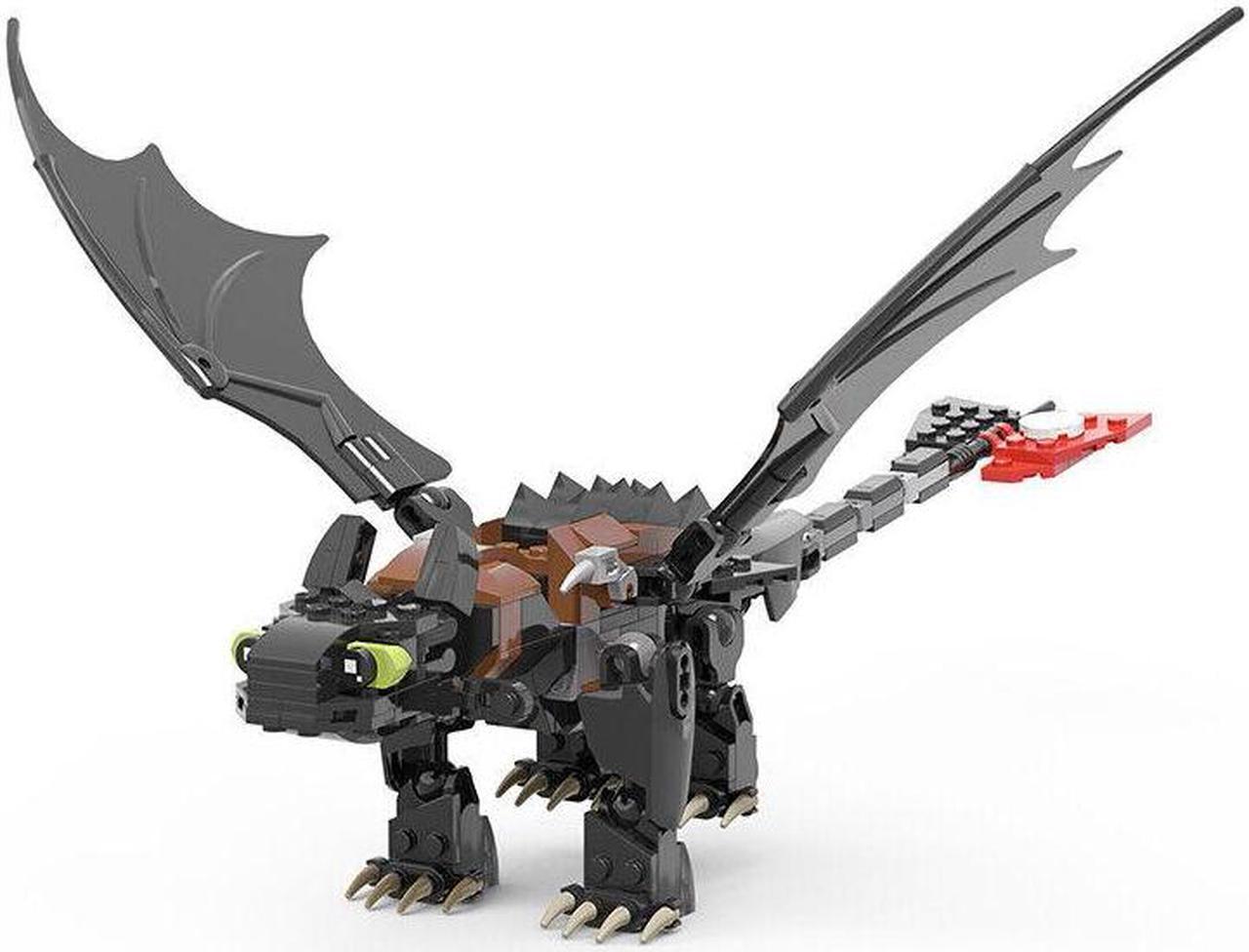 Alt view image 2 of 7 - ZITIANYOUBUILD Toothless Night Fury & His Girlfriend Light Fury Dragon 465 Pieces MOC