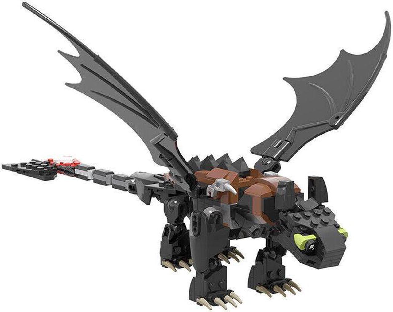 Alt view image 3 of 7 - ZITIANYOUBUILD Toothless Night Fury & His Girlfriend Light Fury Dragon 465 Pieces MOC