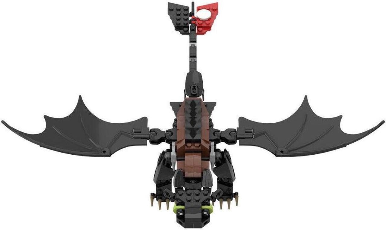 Alt view image 7 of 7 - ZITIANYOUBUILD Toothless Night Fury & His Girlfriend Light Fury Dragon 465 Pieces MOC