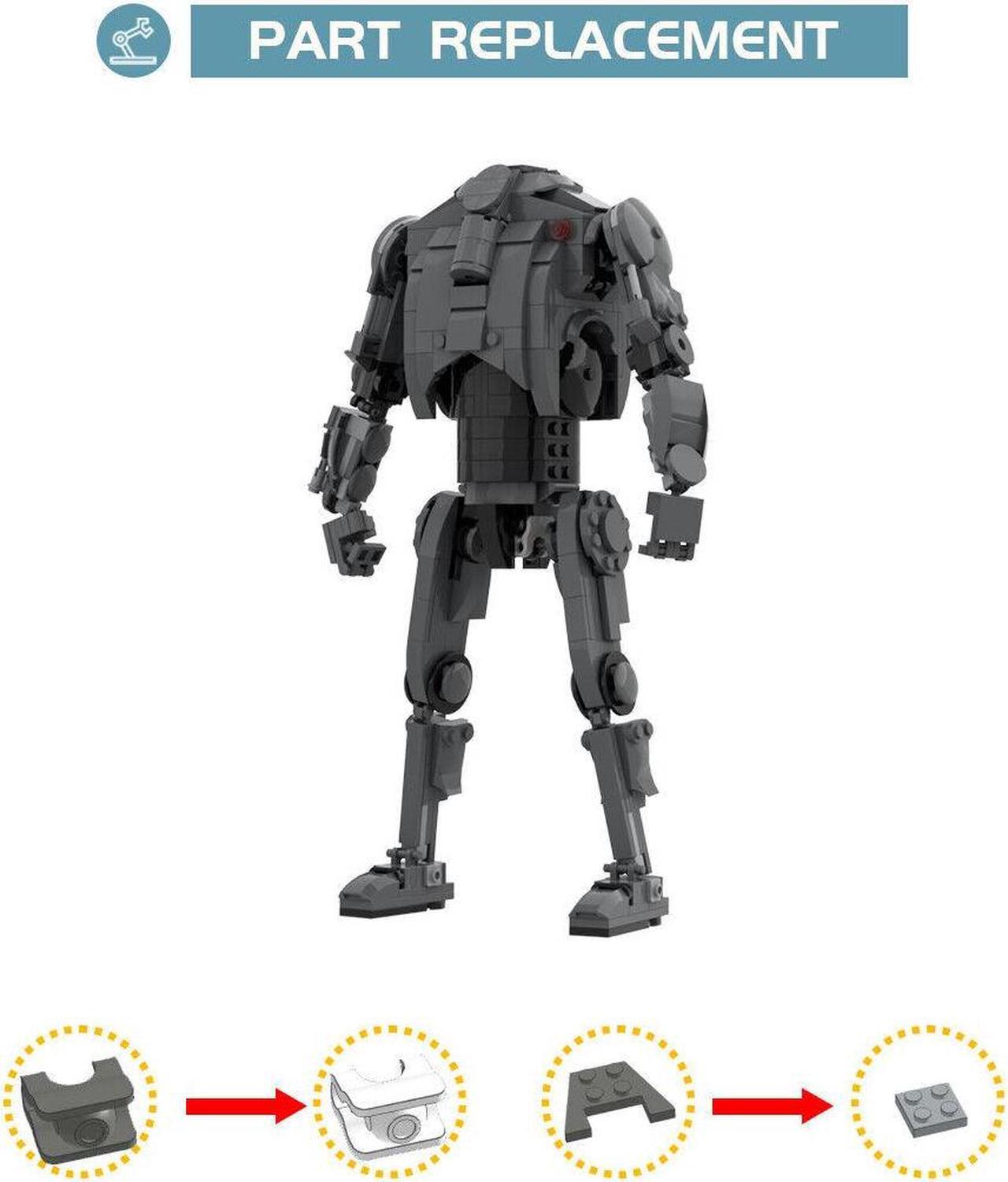 Alt view image 6 of 7 - ZITIANYOUBUILD B2 SBD B2-series Super Battle Robot Building Kit 450 Pieces from Film MOC