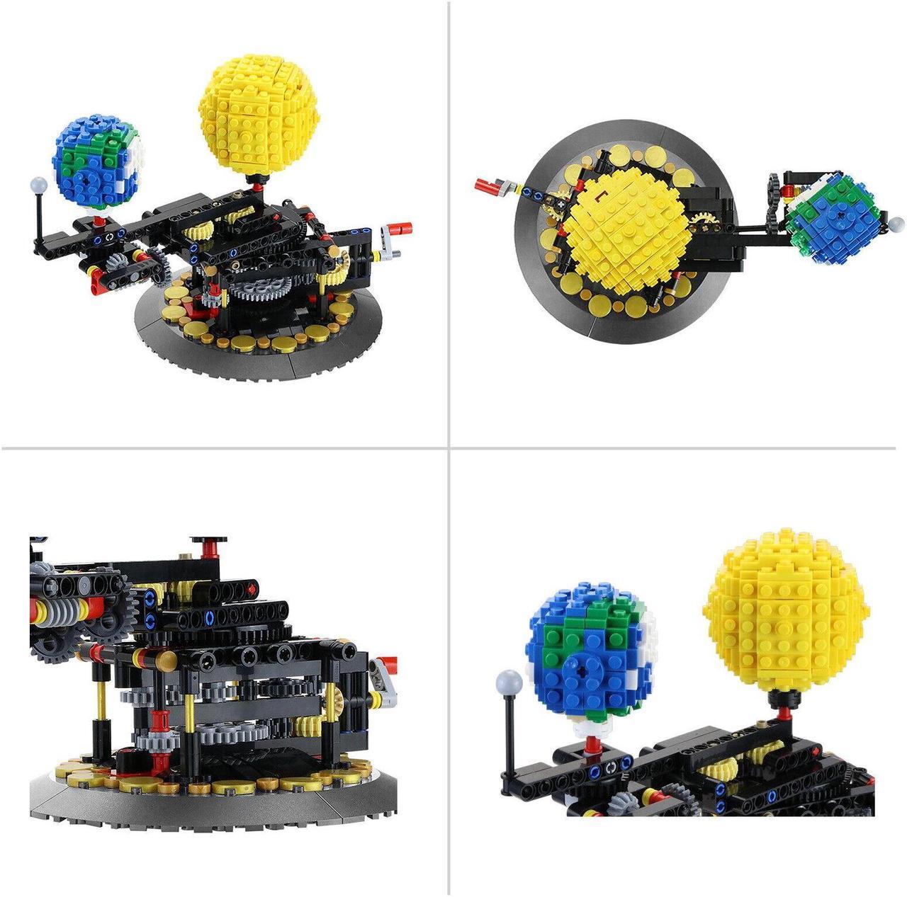 Alt view image 6 of 7 - ZITIANYOUBUILD Earth, Moon and Sun Orrery Model Kinetic Sculpture 468 Pieces MOC
