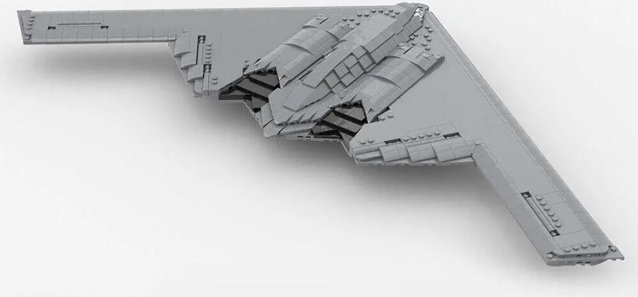 Alt view image 2 of 7 - ZITIANYOUBUILD B-2 Heavy Strategic Bomber with Display Stand 1:72 Scale 1847 Pieces MOC