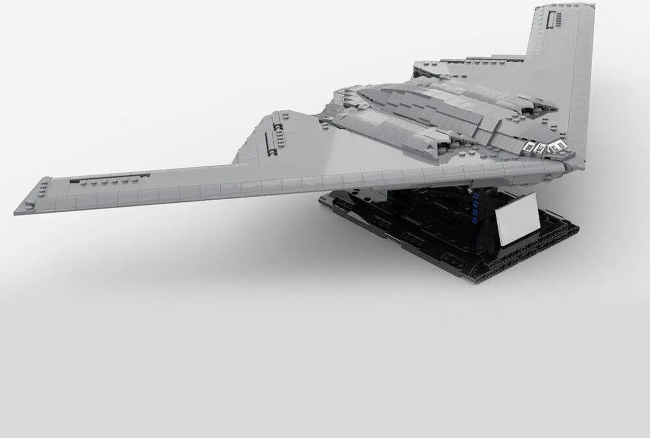 Alt view image 5 of 7 - ZITIANYOUBUILD B-2 Heavy Strategic Bomber with Display Stand 1:72 Scale 1847 Pieces MOC