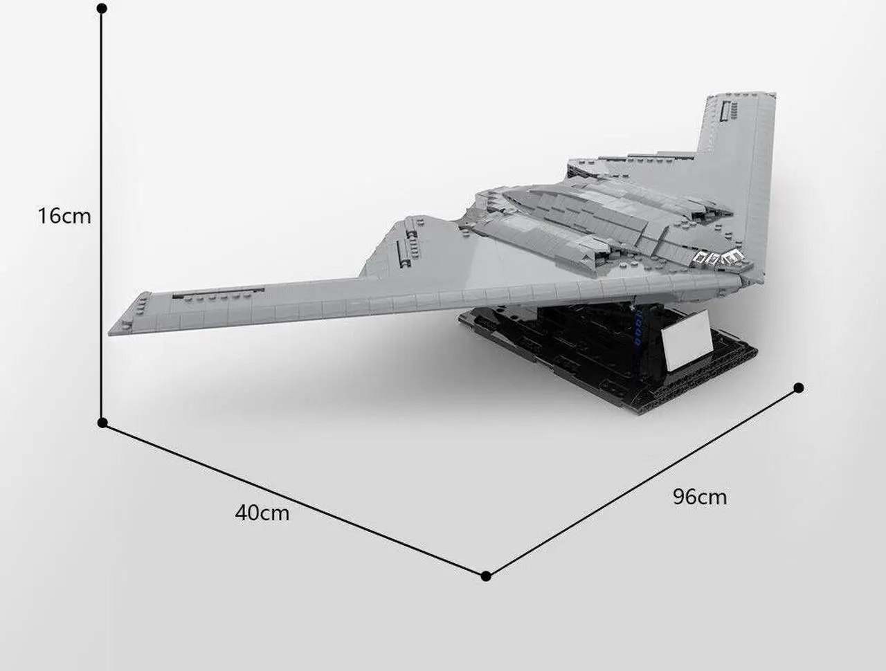 Alt view image 6 of 7 - ZITIANYOUBUILD B-2 Heavy Strategic Bomber with Display Stand 1:72 Scale 1847 Pieces MOC