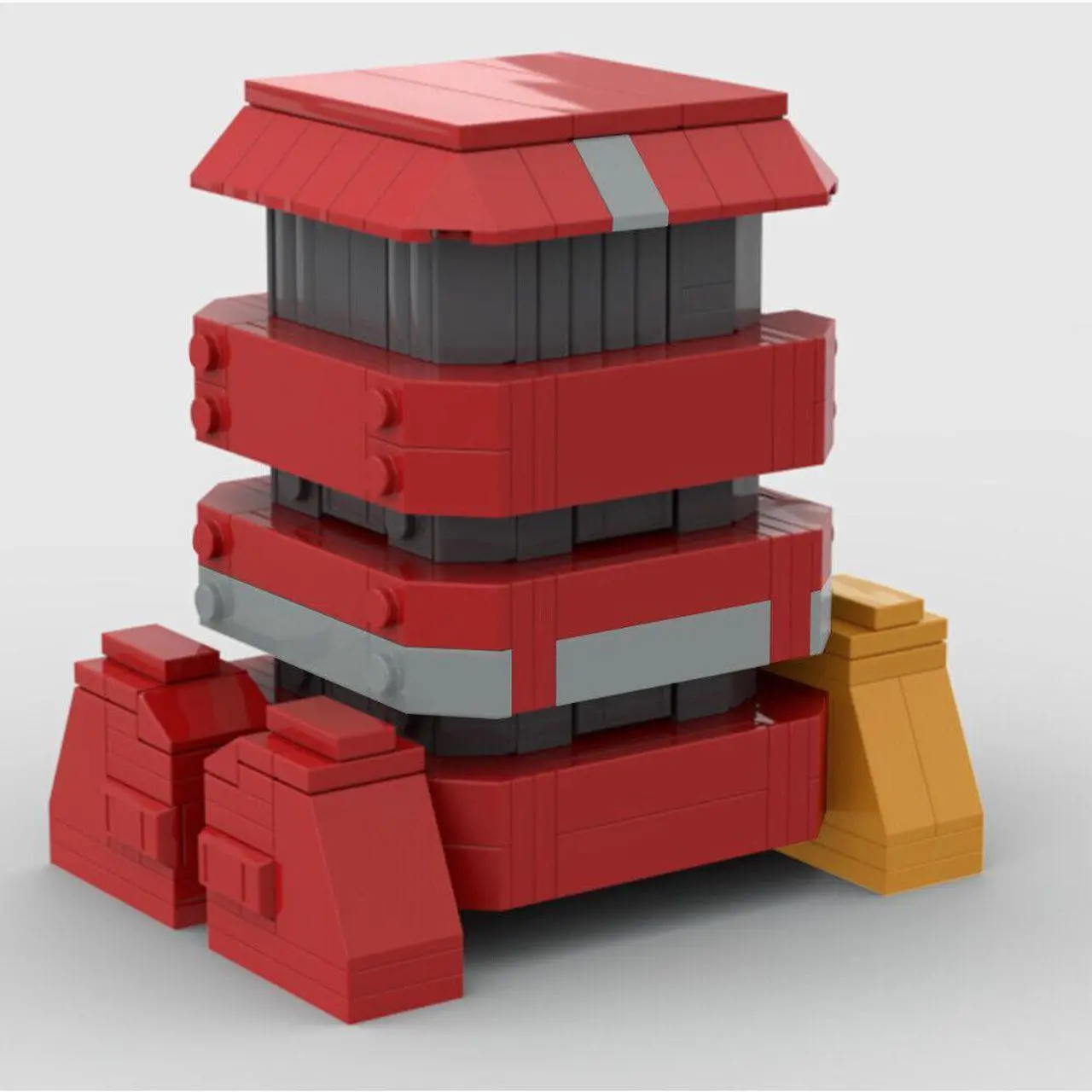 Alt view image 3 of 5 - ZITIANYOUBUILD B2EMO / Bee-Two Red Robot with Black Sensor 349 Pieces from Movie MOC