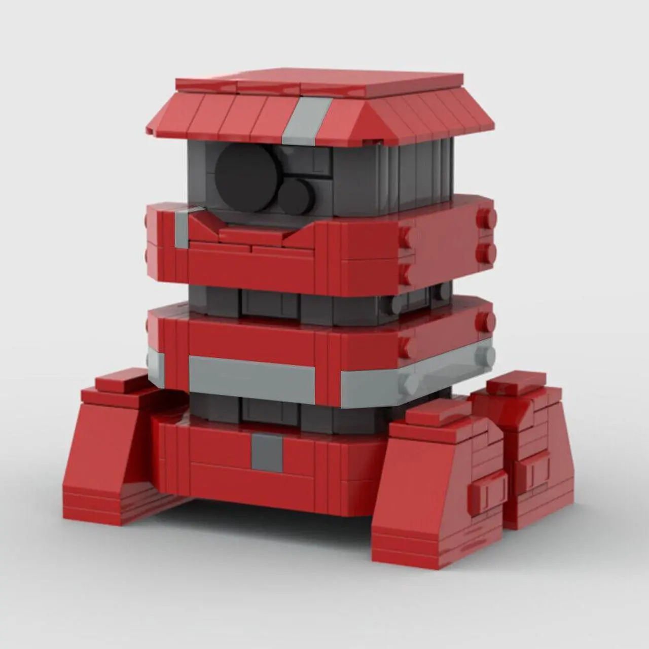 Alt view image 4 of 5 - ZITIANYOUBUILD B2EMO / Bee-Two Red Robot with Black Sensor 349 Pieces from Movie MOC