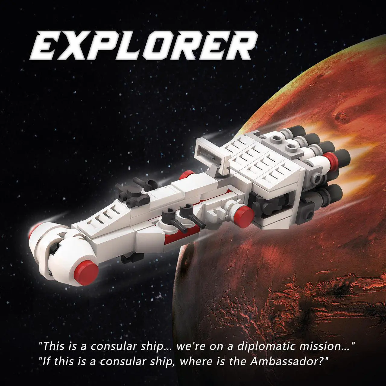Alt view image 6 of 7 - ZITIANYOUBUILD Ship Model [Micro Scale] mini 167 Pieces from Movie Building Toys Set MOC
