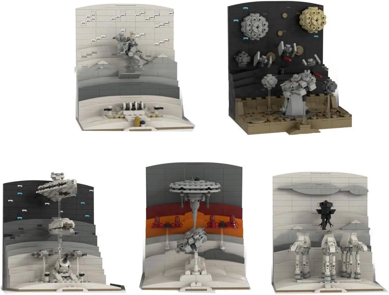 Main image of ZITIANYOUBUILD 5-in-1 Micro Episode V Diorama Movie Scene for Display 2754 Pieces MOC