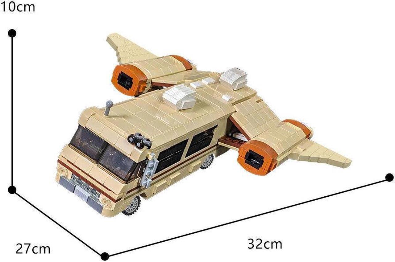Alt view image 2 of 6 - ZITIANYOUBUILD Eagle 5 Flying Spacecraft / Motorhome with Space Engines Wings from Movie Spaceballs 1235 Pieces 100% Compatible with LEGO Brand New and High Quality