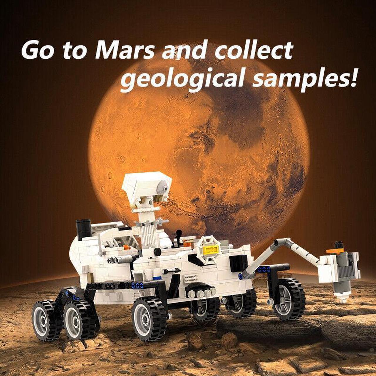 Alt view image 5 of 6 - ZITIANYOUBUILD C4881 NASA Perseverance Mars Rover & Ingenuity Helicopter 690 Parts for Adults