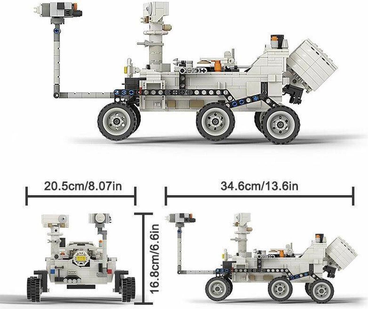 Alt view image 6 of 6 - ZITIANYOUBUILD C4881 NASA Perseverance Mars Rover & Ingenuity Helicopter 690 Parts for Adults