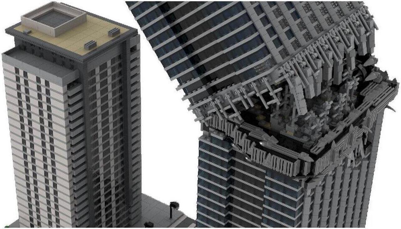 Main image of ZITIANYOUBUILD MOC-143659 Skyscraper Collapse Architecture Building Toys Set 12294 Parts