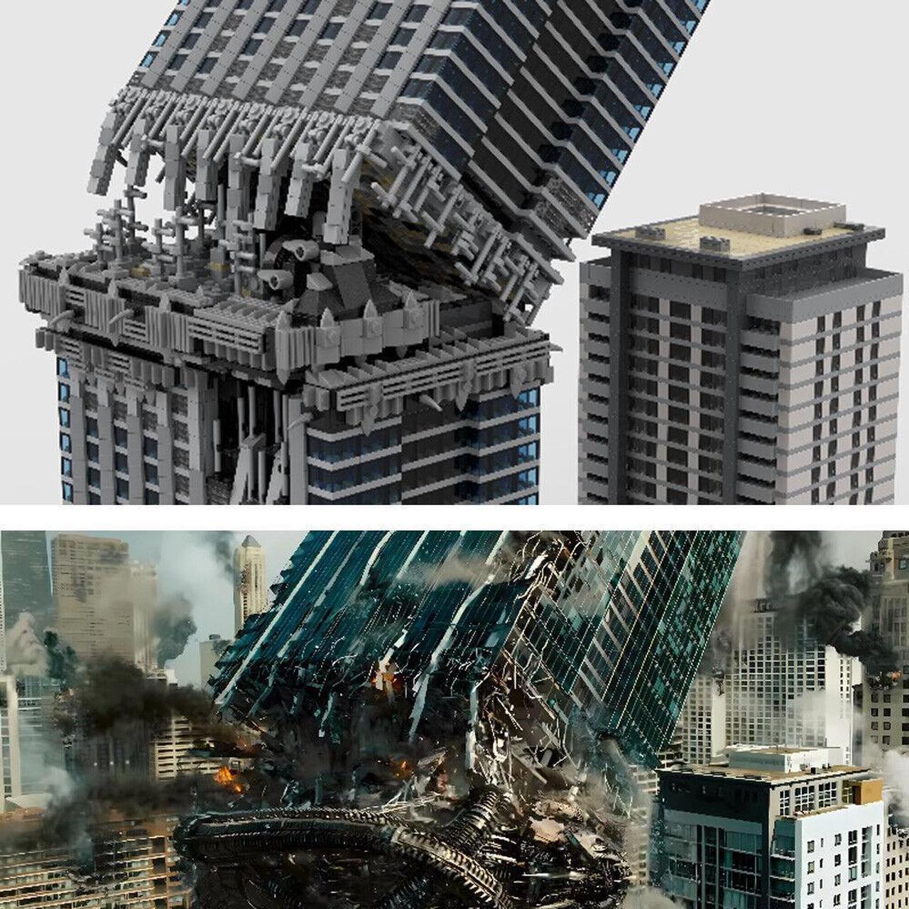 Alt view image 2 of 2 - ZITIANYOUBUILD MOC-143659 Skyscraper Collapse Architecture Building Toys Set 12294 Parts