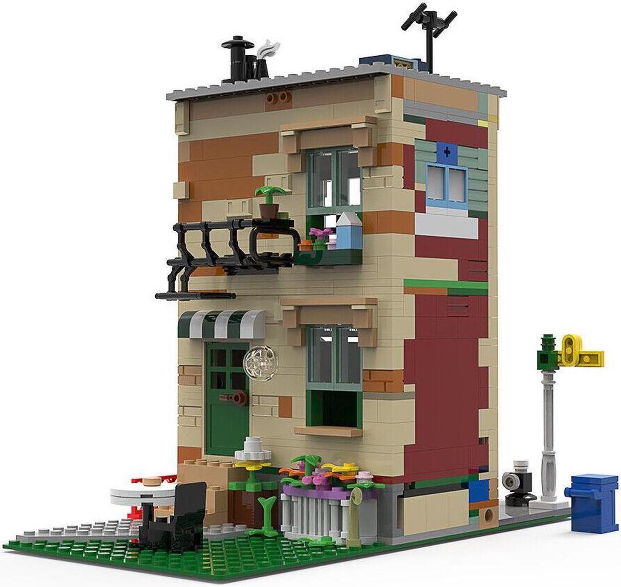 Alt view image 3 of 6 - ZITIANYOUBUILD YOUFOY Modular Building Street with Interiors for Collection 944 Pieces MOC