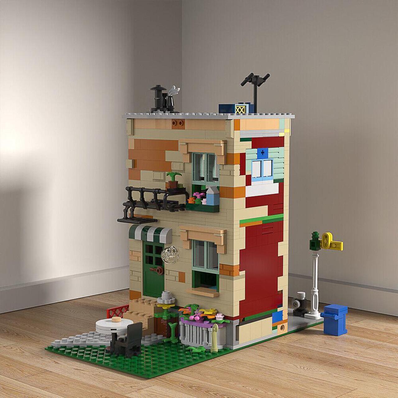 Alt view image 6 of 6 - ZITIANYOUBUILD YOUFOY Modular Building Street with Interiors for Collection 944 Pieces MOC