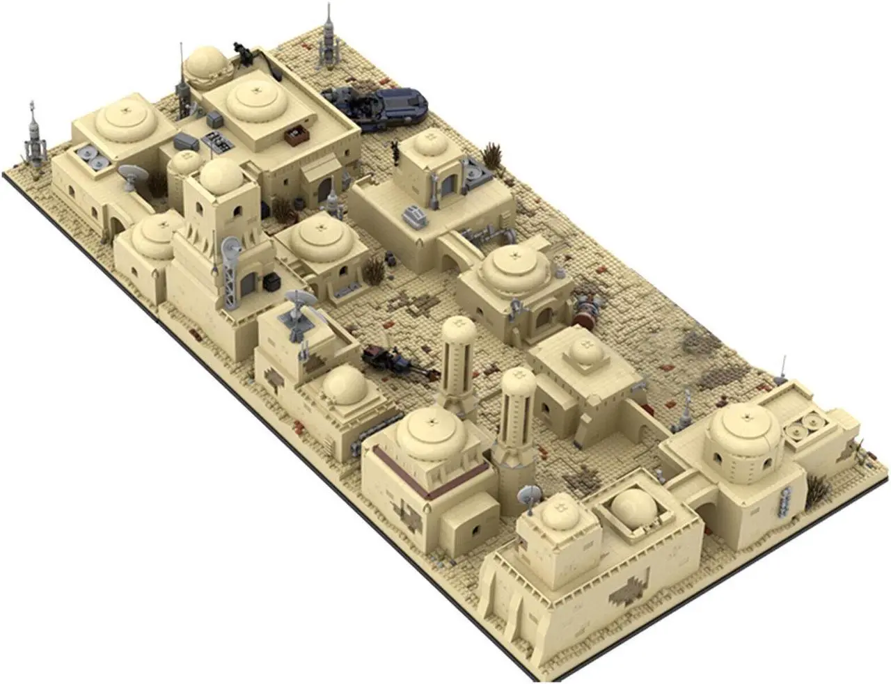 Alt view image 2 of 2 - ZITIANYOUBUILD C5175 Modular Pub Bar on Tatooine with 5 Modules Building 14860 Parts
