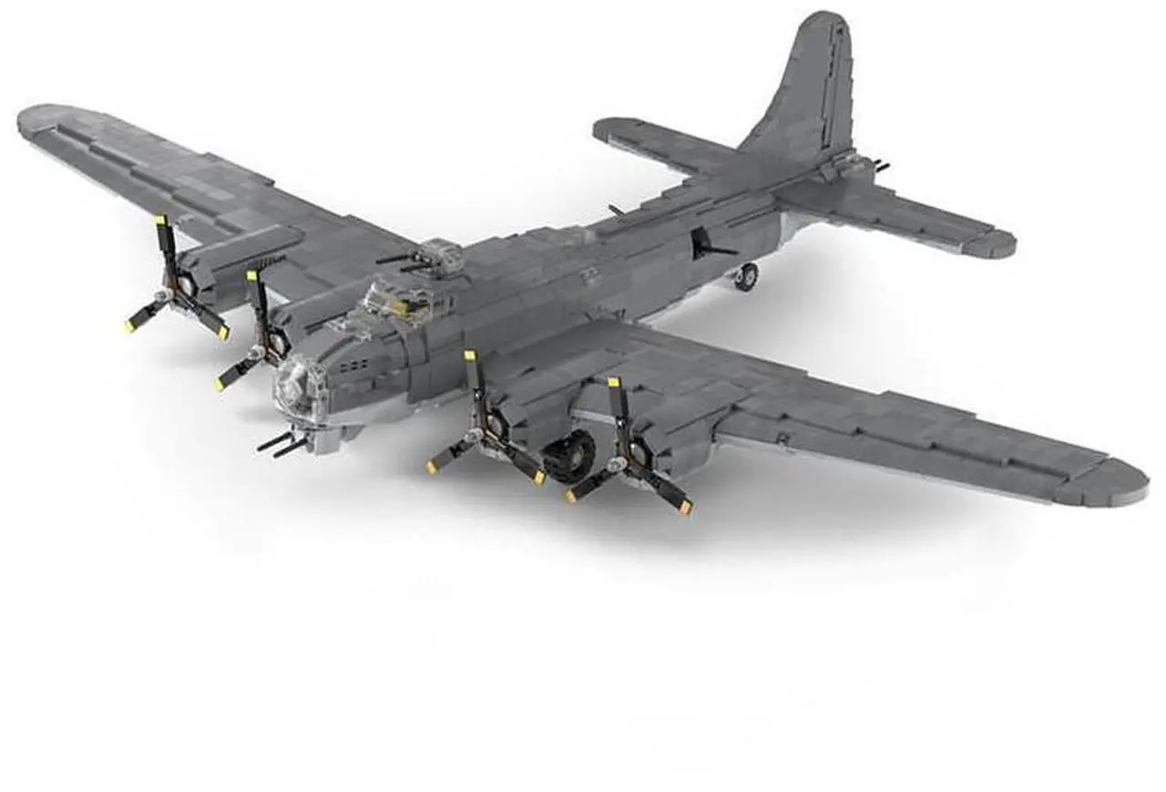 Alt view image 2 of 3 - ZITIANYOUBUILD Custom B-17G - WWII Heavy Bomber with Detailed Interior and Rudder 3074 Parts