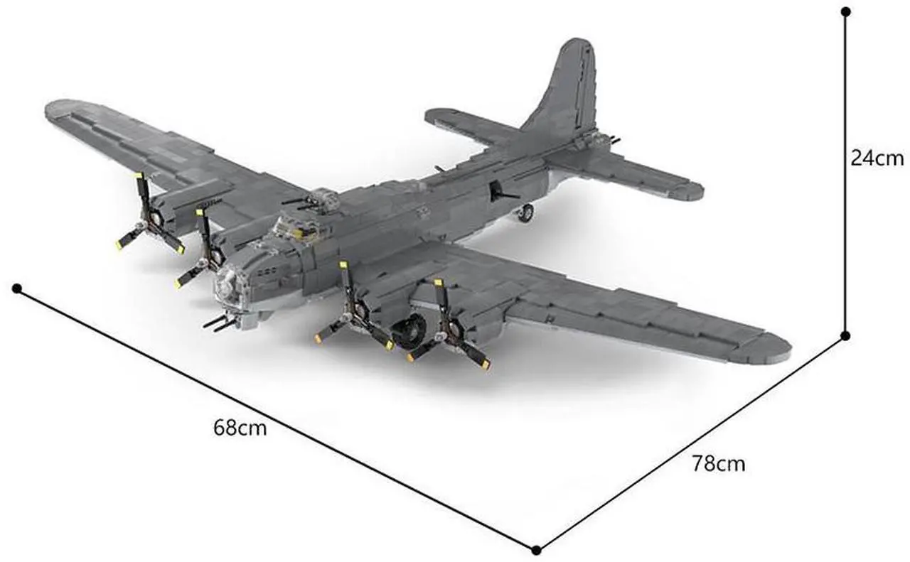 Main image of ZITIANYOUBUILD Custom B-17G - WWII Heavy Bomber with Detailed Interior and Rudder 3074 Parts
