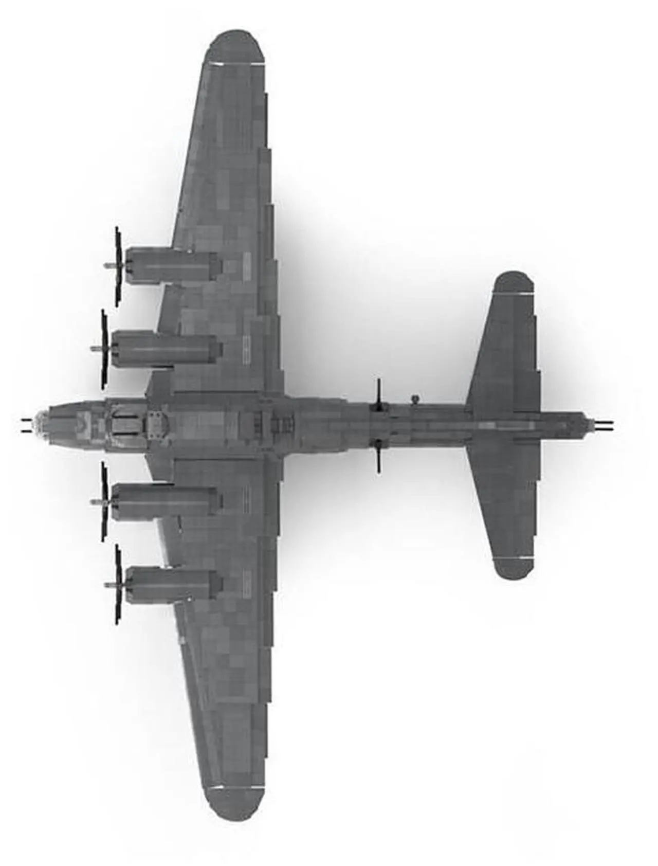 Alt view image 3 of 3 - ZITIANYOUBUILD Custom B-17G - WWII Heavy Bomber with Detailed Interior and Rudder 3074 Parts