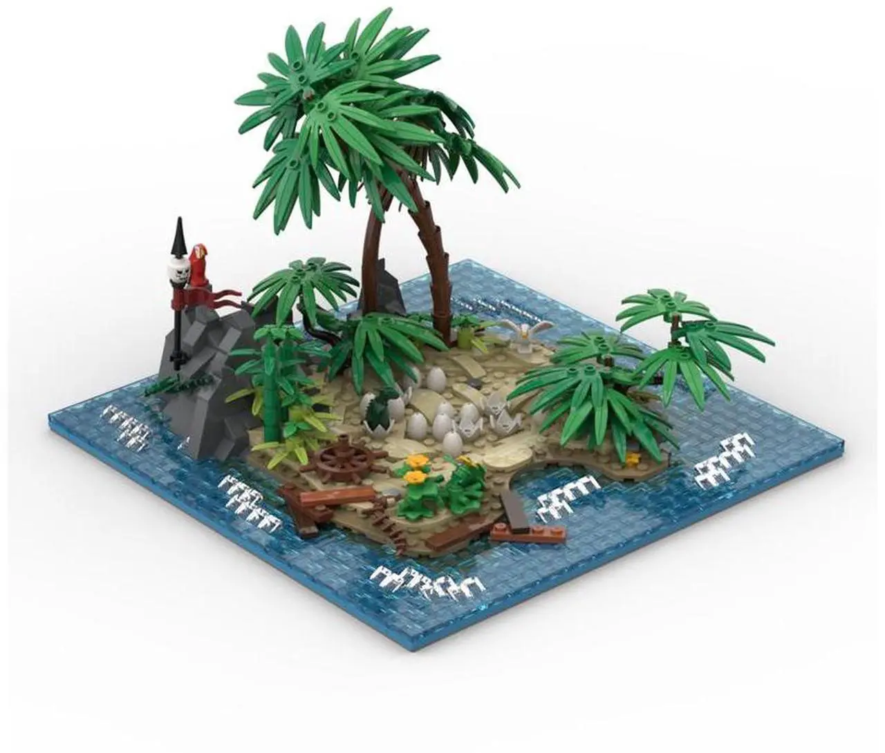 Main image of ZITIANYOUBUILD Custom MOC-119656 Port Sauvage Islands: Orbert's Kingdom Pirate Island 870 Parts