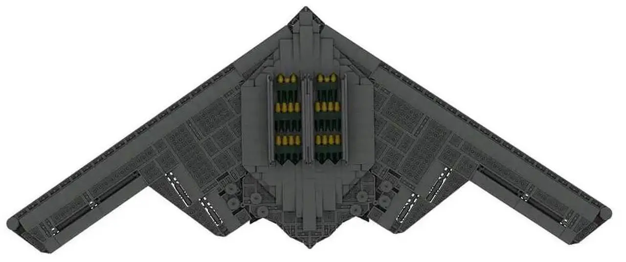 Alt view image 3 of 3 - ZITIANYOUBUILD Custom MOC-166363 B-2 Spirit Stealth Bomber With Weapons Bag 1913 Parts