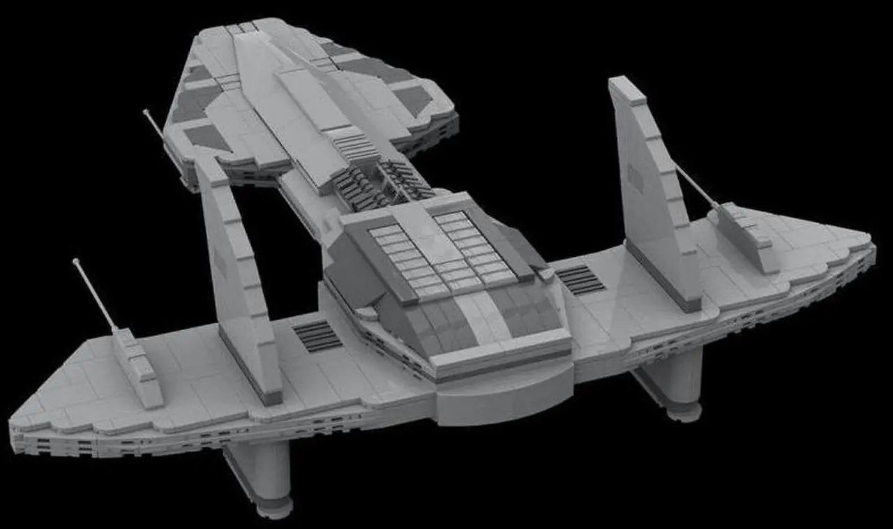 Alt view image 3 of 3 - ZITIANYOUBUILD Custom MOC-125762 ONeill-class Space Wars Ship Sci-Fi Spacecraft 799 Parts