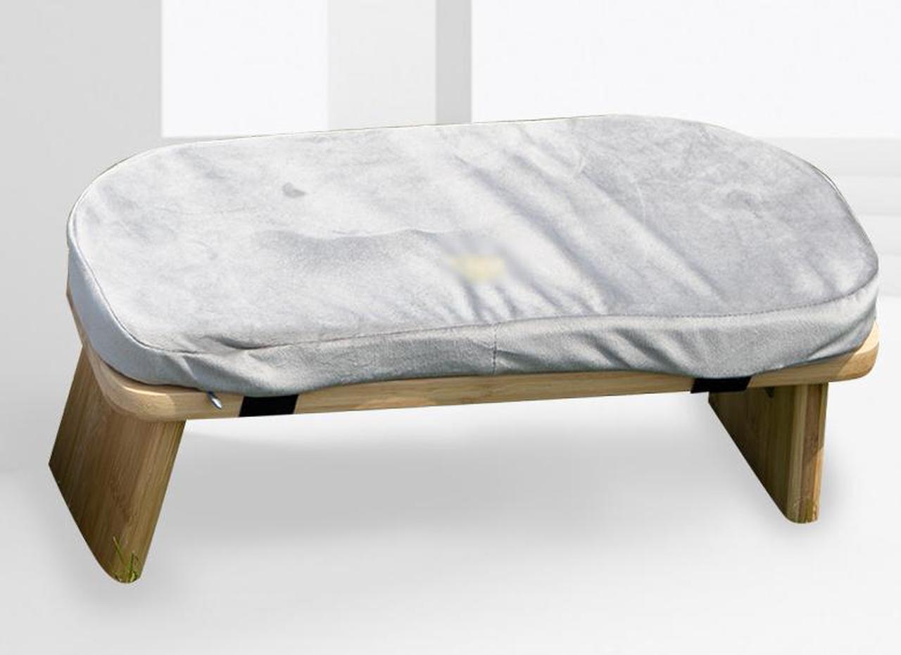 Alt view image 7 of 7 - Yoga Meditation Bench Meditation Kneeling Stool with Foldable Legs Ergonomic Bamboo Seiza Yoga Benches Wooden Meditation Chair for Praying Folding Prayer Kneeler Seat