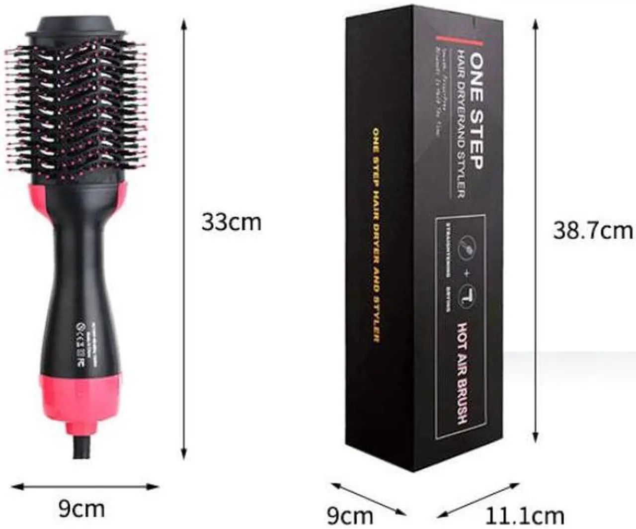 Alt view image 7 of 7 - One Step Hair Dryer and Styler volumizer,Hair Dryer Brush,Hot Air Brush,Hot Air Comb,Straightener&Curly Brush Suitable for All Hair Styles