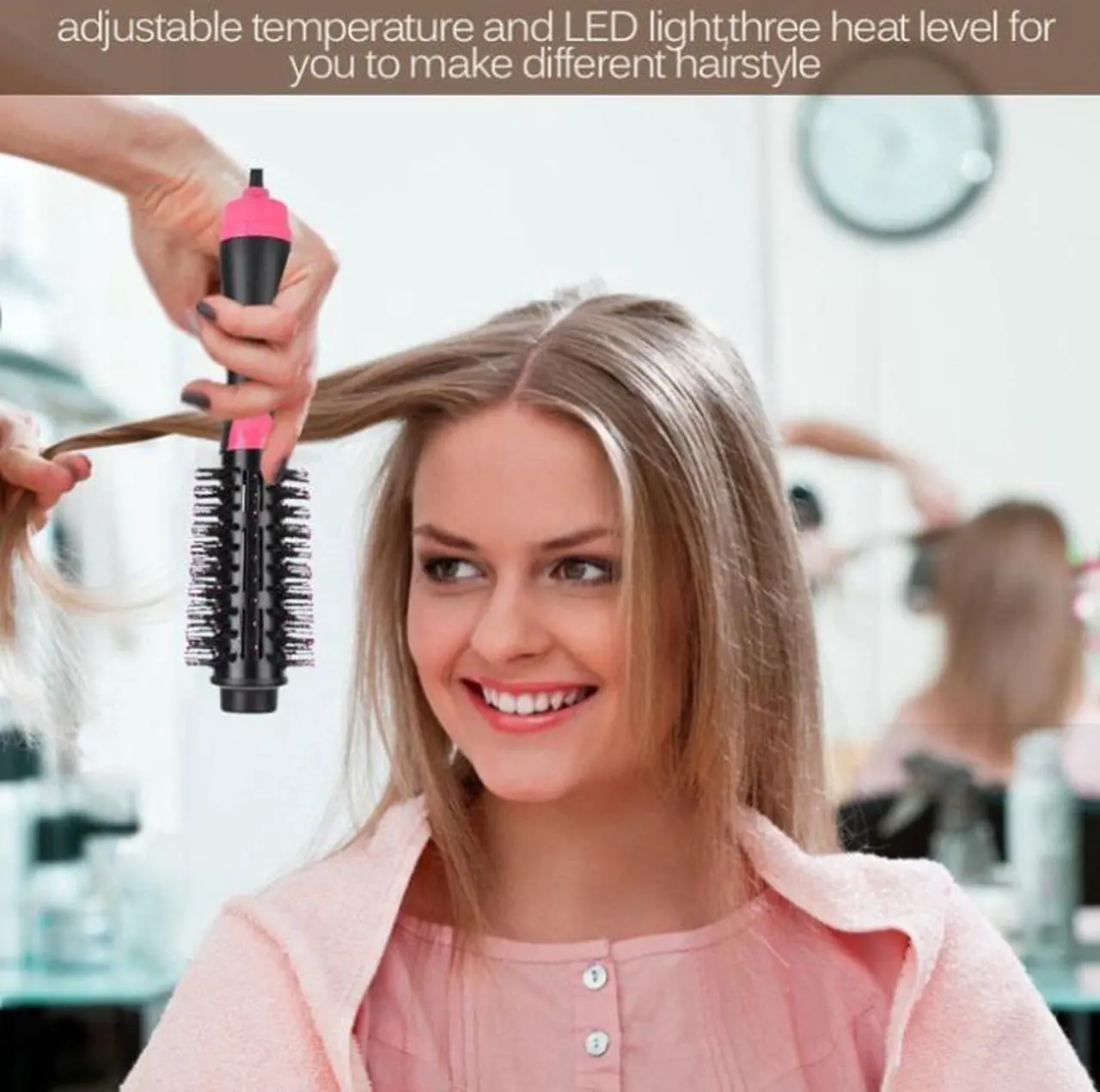 Alt view image 6 of 7 - One Step Hair Dryer and Styler volumizer,Hair Dryer Brush,Hot Air Brush,Hot Air Comb,Straightener&Curly Brush Suitable for All Hair Styles