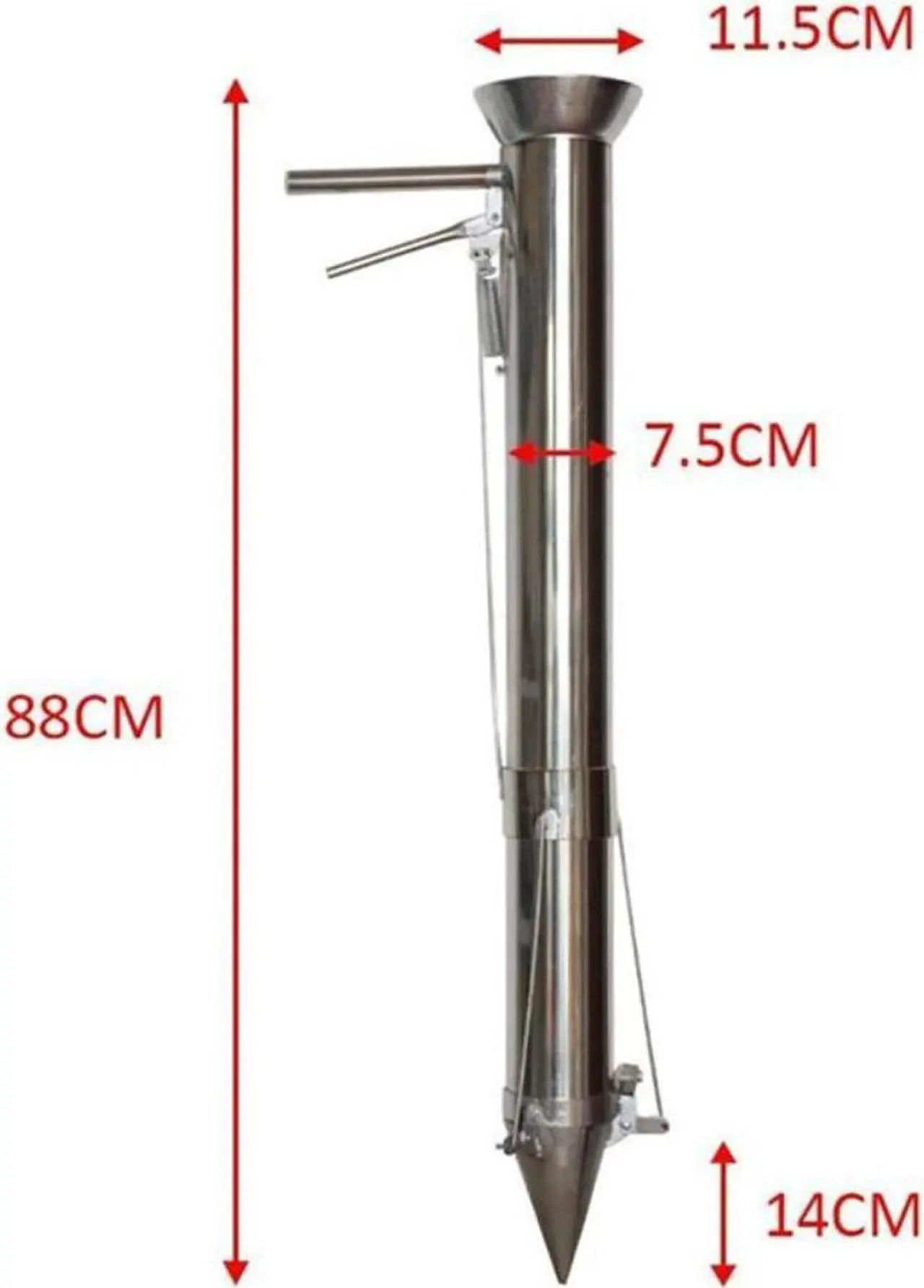 Alt view image 7 of 7 - Seedling Transplanting Tool Stainless Steel Bulb Planter Tool,Multi-Functional Vegetable Seedling Transplanter Manual Hand-Held Young Plant Garden Greenhouse with Pedal(Double Handle)