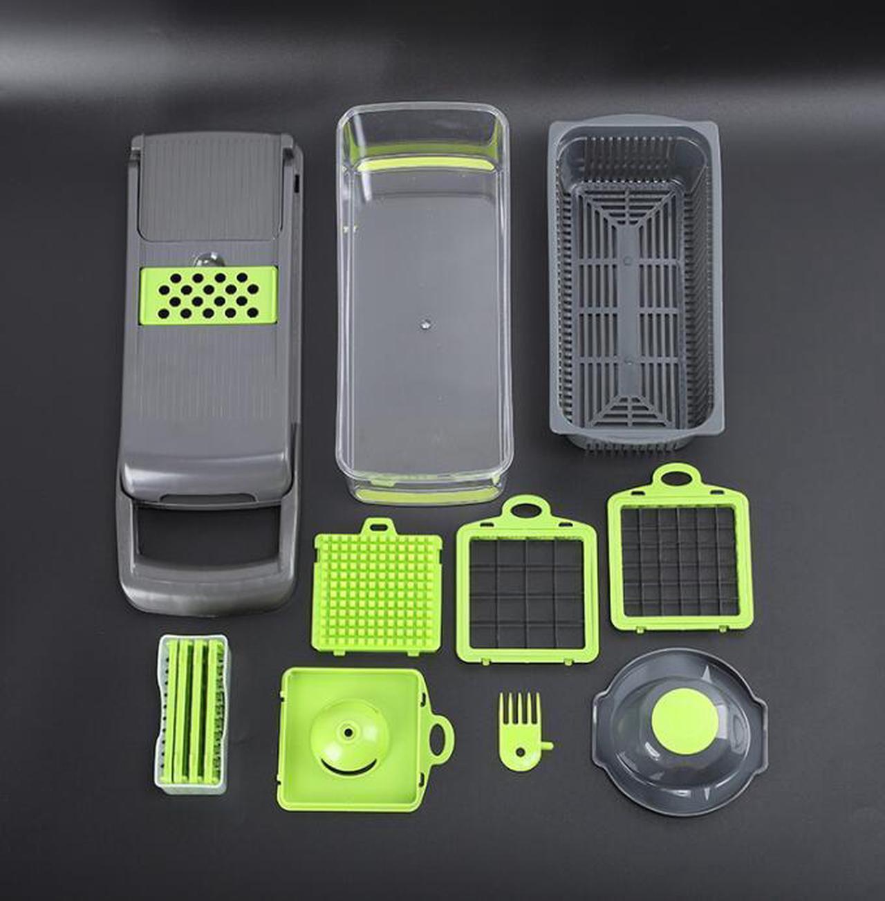 Alt view image 5 of 7 - Vegetable Chopper Multi 15-in-1 Chopper Slicer Onion Chopper Dicer Slicer Dicer Household Kitchen Manual Grater Cutter for Tomato Fruit Onion, Garlic, Carrot, Potato,Salad