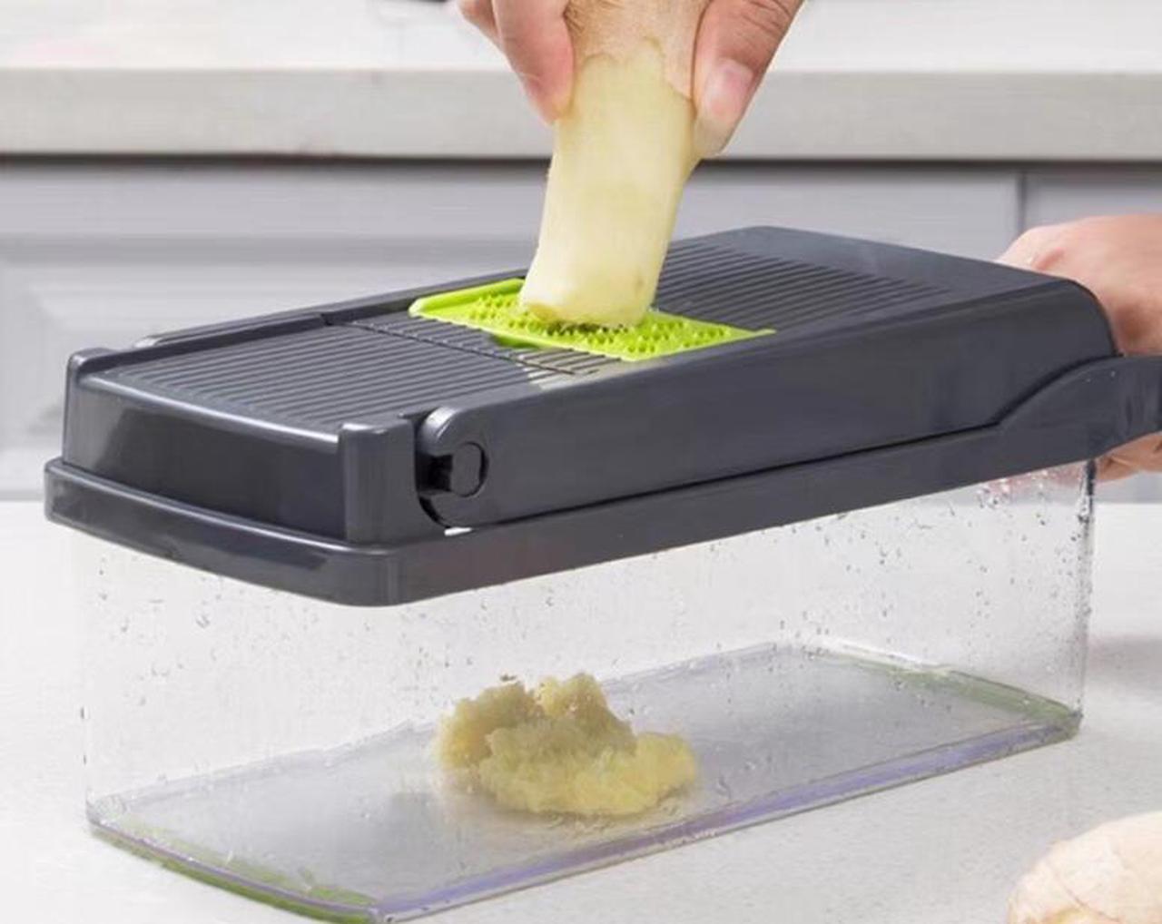 Alt view image 6 of 7 - Vegetable Chopper Multi 15-in-1 Chopper Slicer Onion Chopper Dicer Slicer Dicer Household Kitchen Manual Grater Cutter for Tomato Fruit Onion, Garlic, Carrot, Potato,Salad