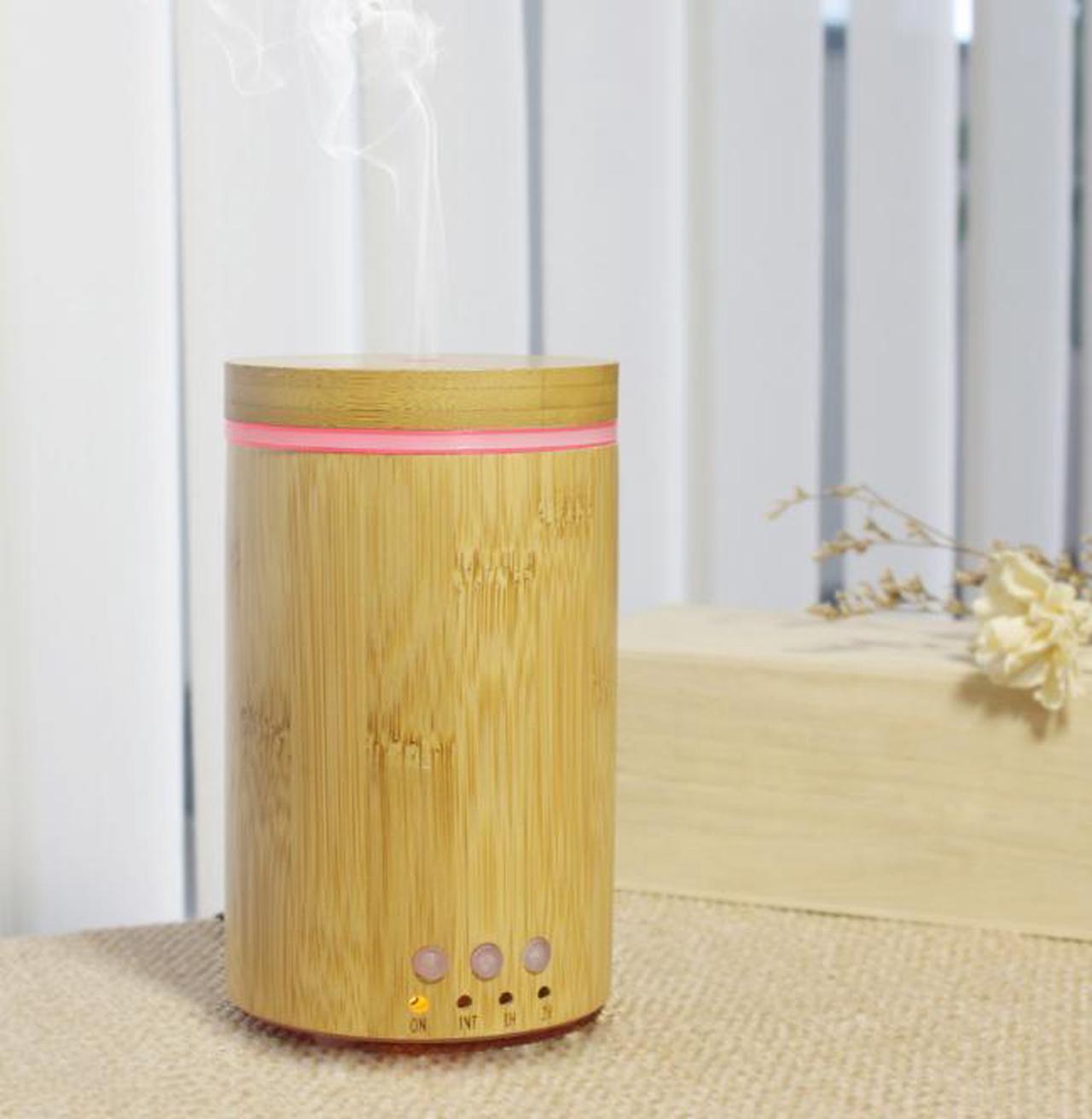 Alt view image 2 of 6 - Bamboo aromatherapy machine Home automatic fragrance machine Large capacity essential oil aromatherapy voice control humidifier