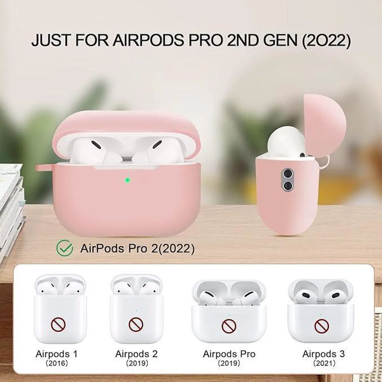Alt view image 3 of 5 - Case for Airpods Pro 2nd Generation Women, Pink Airpod Pro 2 Case with Bling Pumpkin Keychain, Silicone iPod Pro 2 Earbuds Wireless Charging Cases for Apple Airpod Pro 2 Cover Girl White Doll