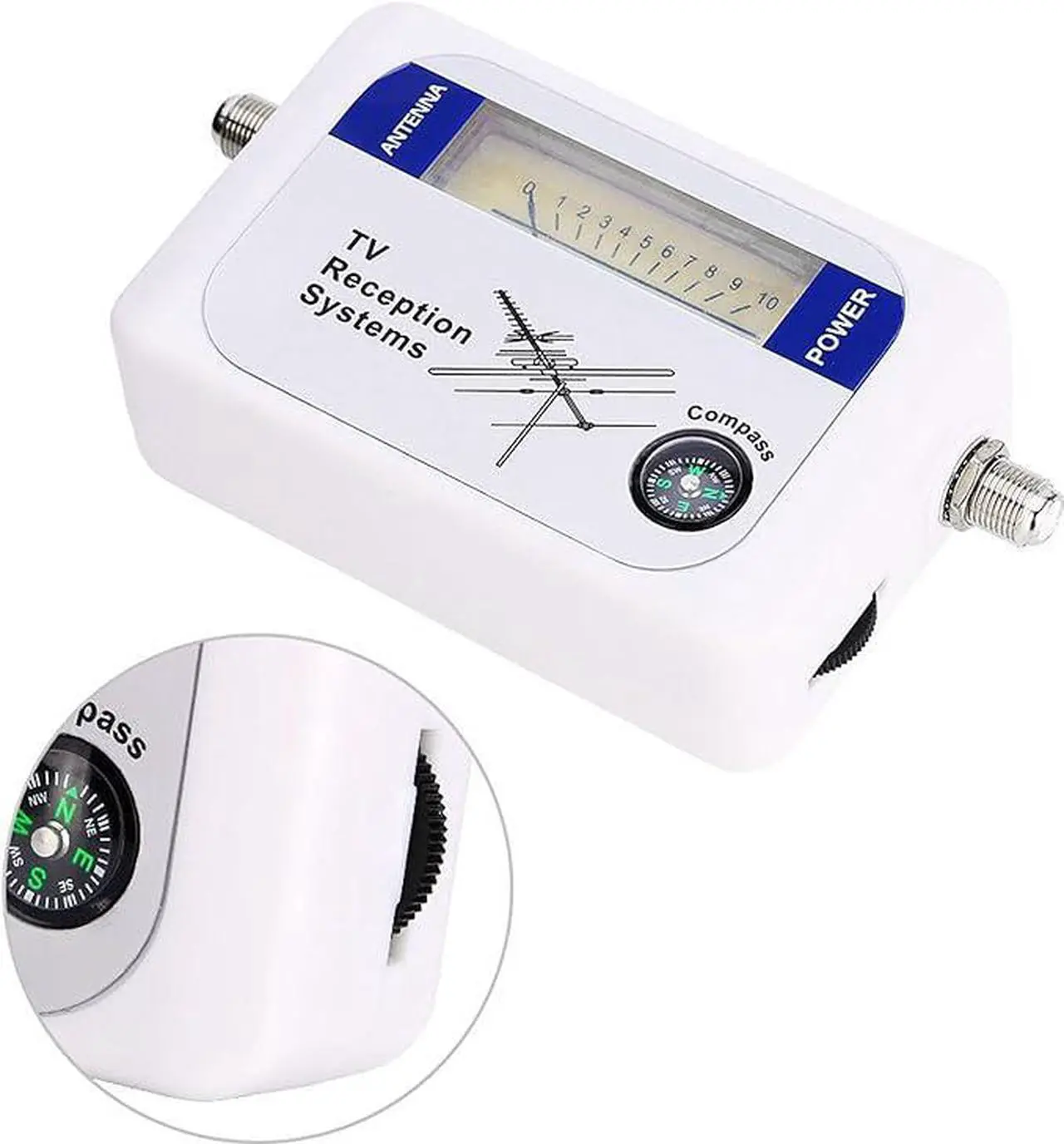 Main image of Signal Finder, Mini Finder Digital Aerial Terrestrial TV Antenna Signal Strength Meter Detector Receiver for Remote Satellite Antennas, 4.92 x 2.52 x 1.38inch