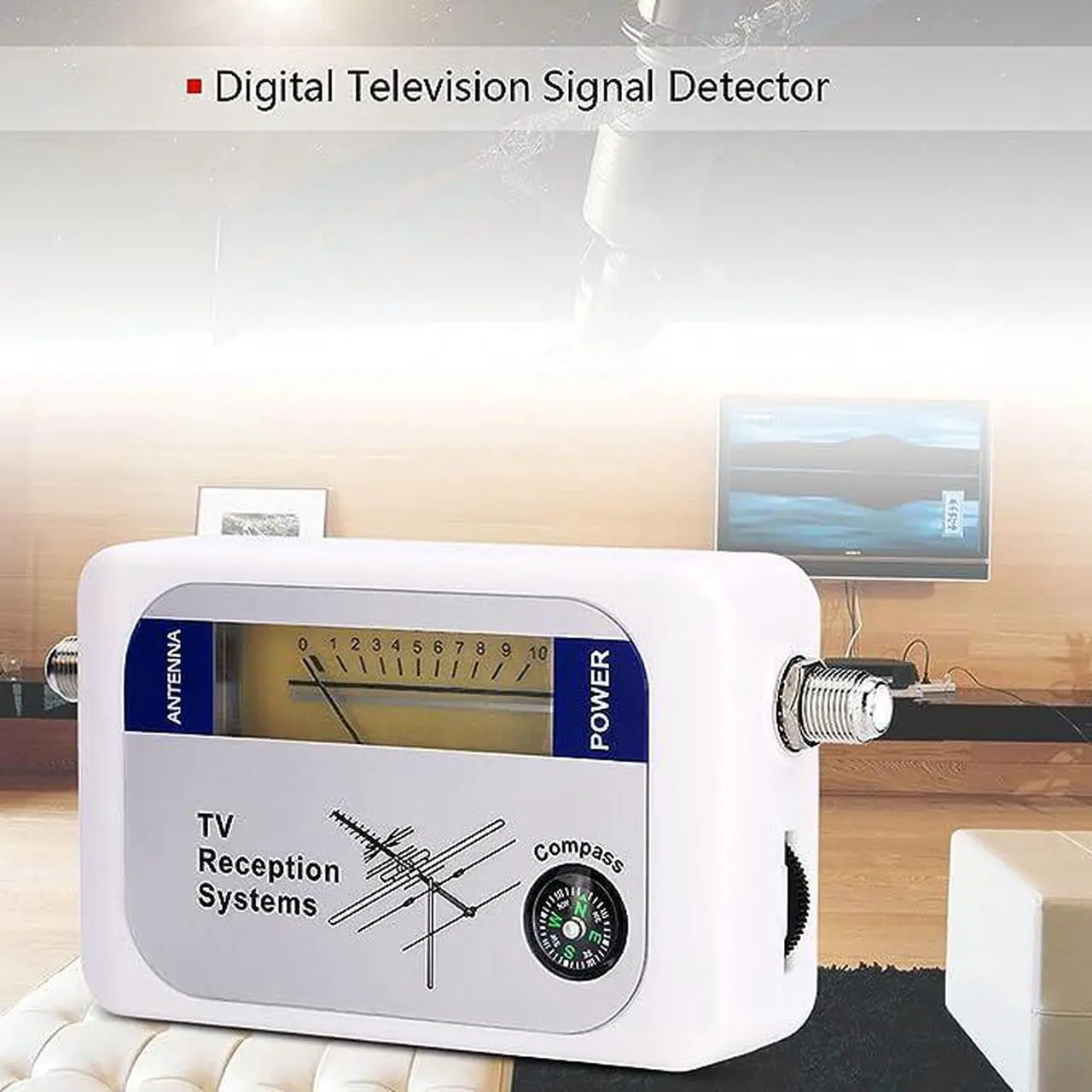 Alt view image 4 of 6 - Signal Finder, Mini Finder Digital Aerial Terrestrial TV Antenna Signal Strength Meter Detector Receiver for Remote Satellite Antennas, 4.92 x 2.52 x 1.38inch
