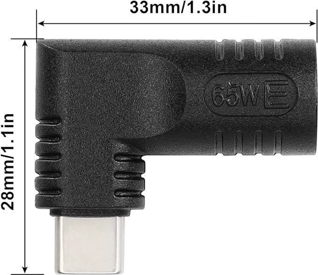 Main image of DC 3.5mm x 1.35mm to USB C Adapter,90 Degree DC to PD 65W USB Type C Male Power Plug Charge Adapter Compatible for Laptop Phone