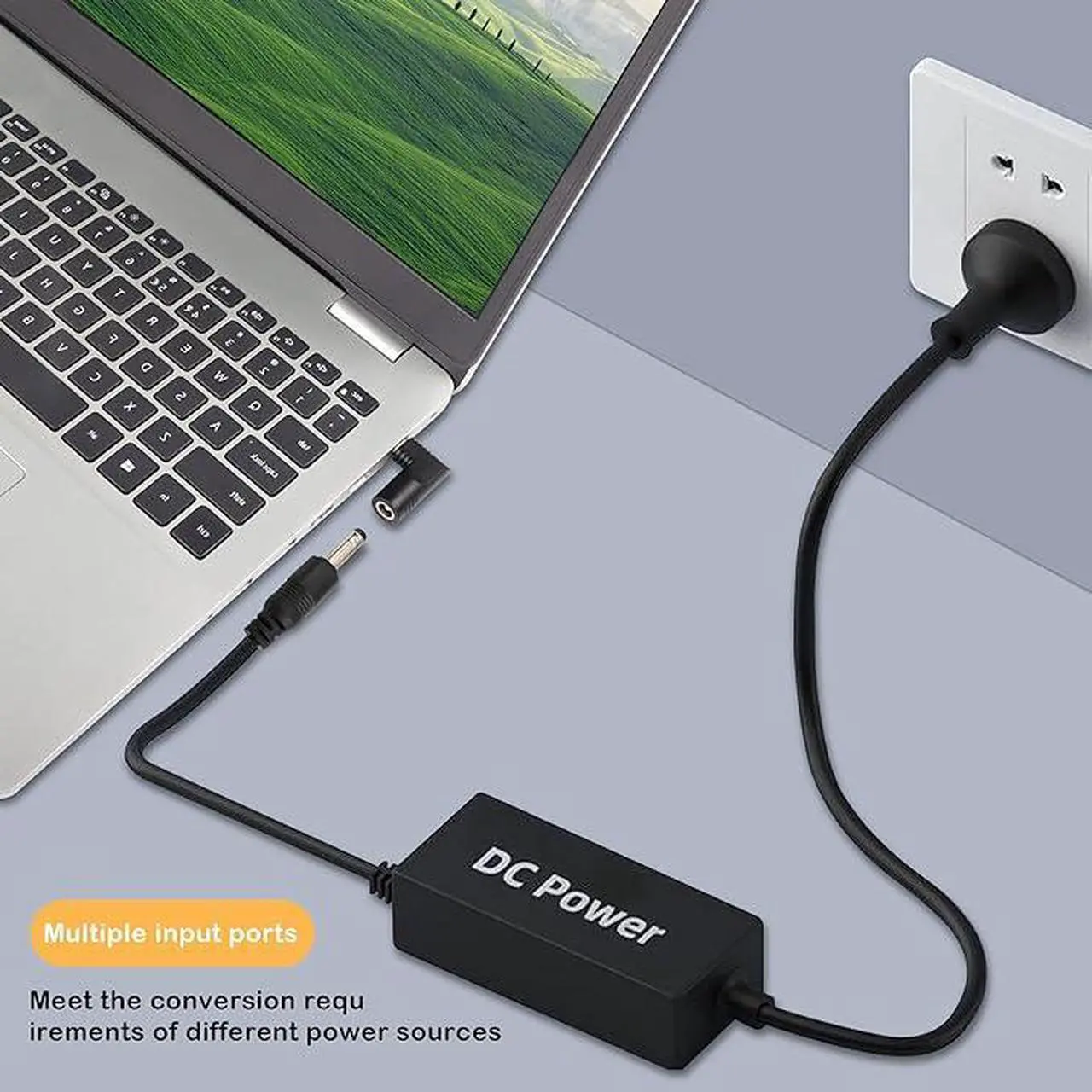 Alt view image 3 of 6 - DC 3.5mm x 1.35mm to USB C Adapter,90 Degree DC to PD 65W USB Type C Male Power Plug Charge Adapter Compatible for Laptop Phone