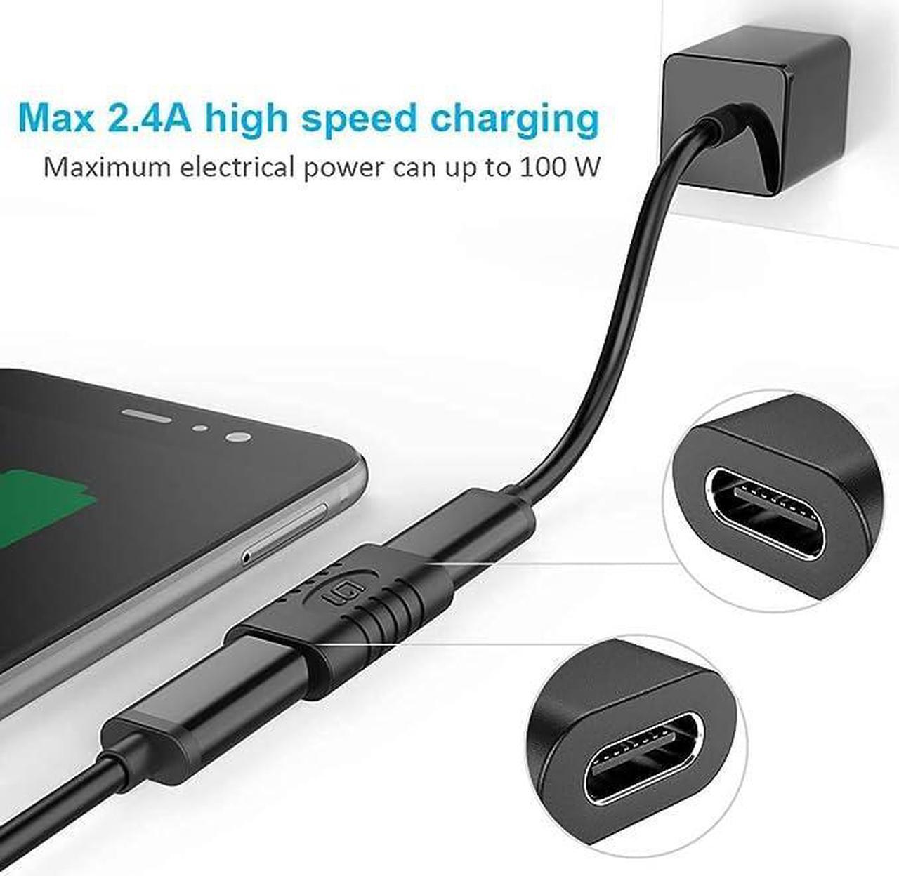 Alt view image 2 of 5 - USB C Coupler, Female to Female Adapter [2 Pack] USB-C Type C USB 3.1 Extender Extension Connector, Transfer Data 10Gbps and 100W Power for Laptop, Smartphone, Tablet