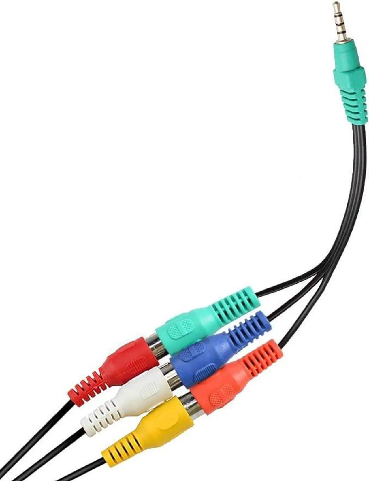 Alt view image 3 of 6 - RCA Component Video Cable, 3.5mm Stereo Male to 3 RCA Female RGB Adapter CBF Signal Cable for Samsung, LG LED TV by QUEENTI
