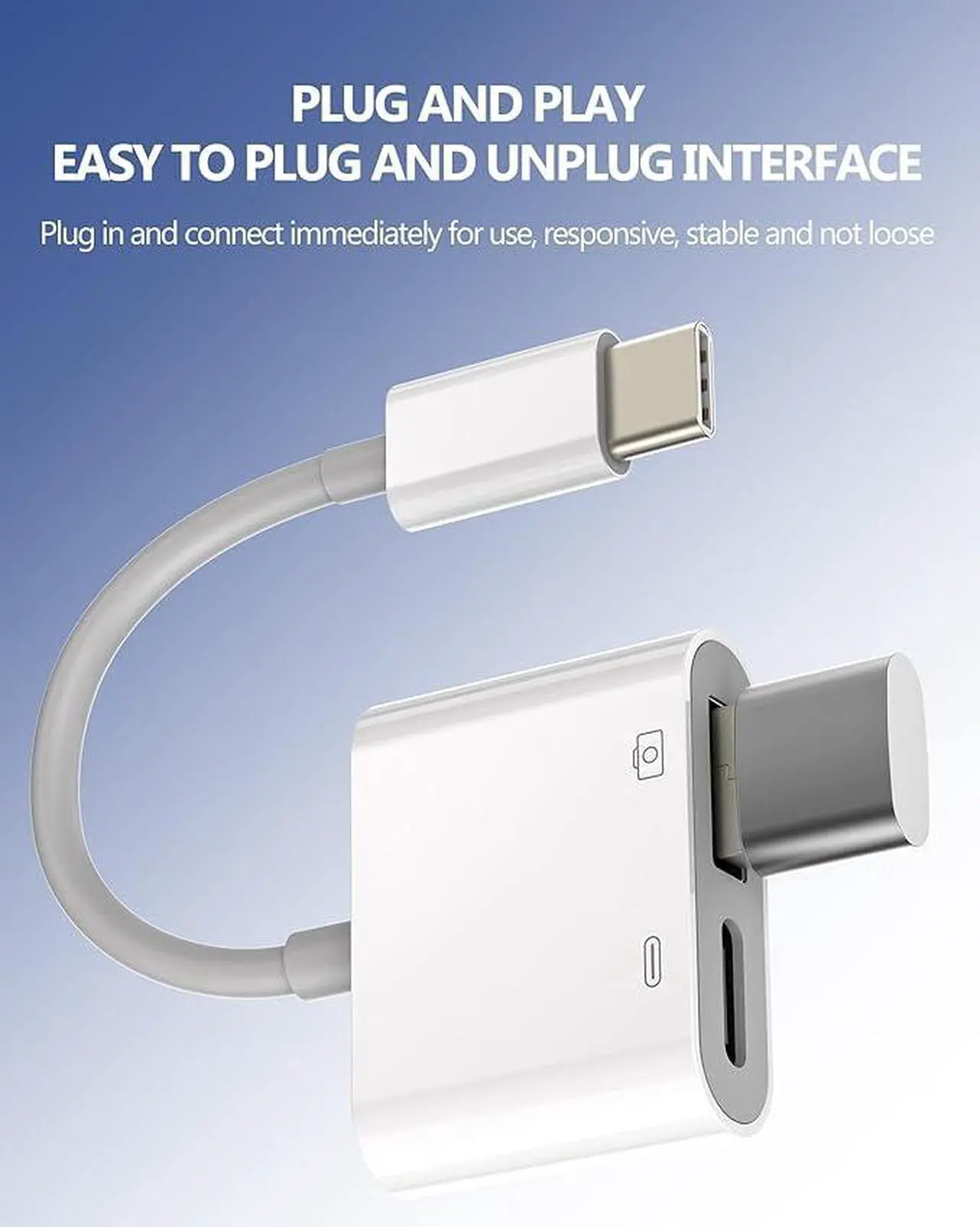Main image of USB-C to USB A OTG Charger Adapter(2in1)Type C Charging Cable Accessories Thunderbolt Charge Converter 3.0 Mouse Port Dongle Compatible for Samsung Google Apple IPhone15 Pro Max Plus ipad Air Macbook