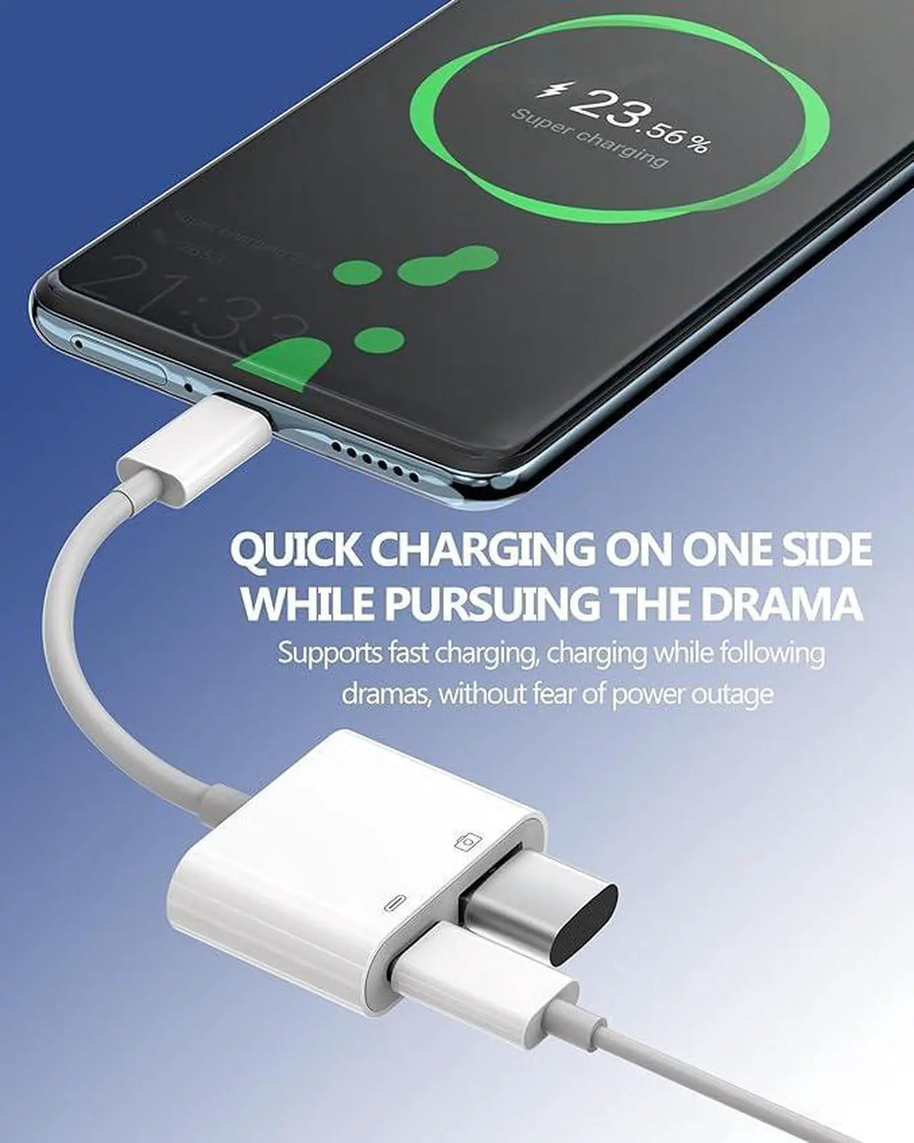 Alt view image 6 of 7 - USB-C to USB A OTG Charger Adapter(2in1)Type C Charging Cable Accessories Thunderbolt Charge Converter 3.0 Mouse Port Dongle Compatible for Samsung Google Apple IPhone15 Pro Max Plus ipad Air Macbook
