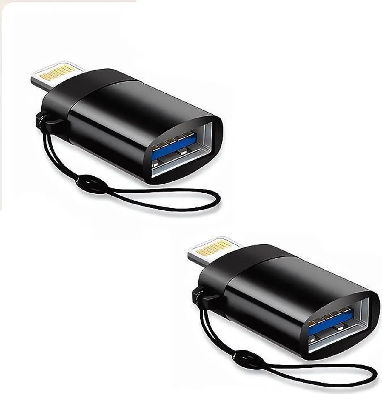 Main image of Lightning to USB Adapter Connector,USB 3.0 OTG Cable for iPhone iPad,USB Female Supports Connect Card Reader,U Disk,Keyboard,Mouse,USB Flash Drive,OTG Data Sync Cable 2 Pack