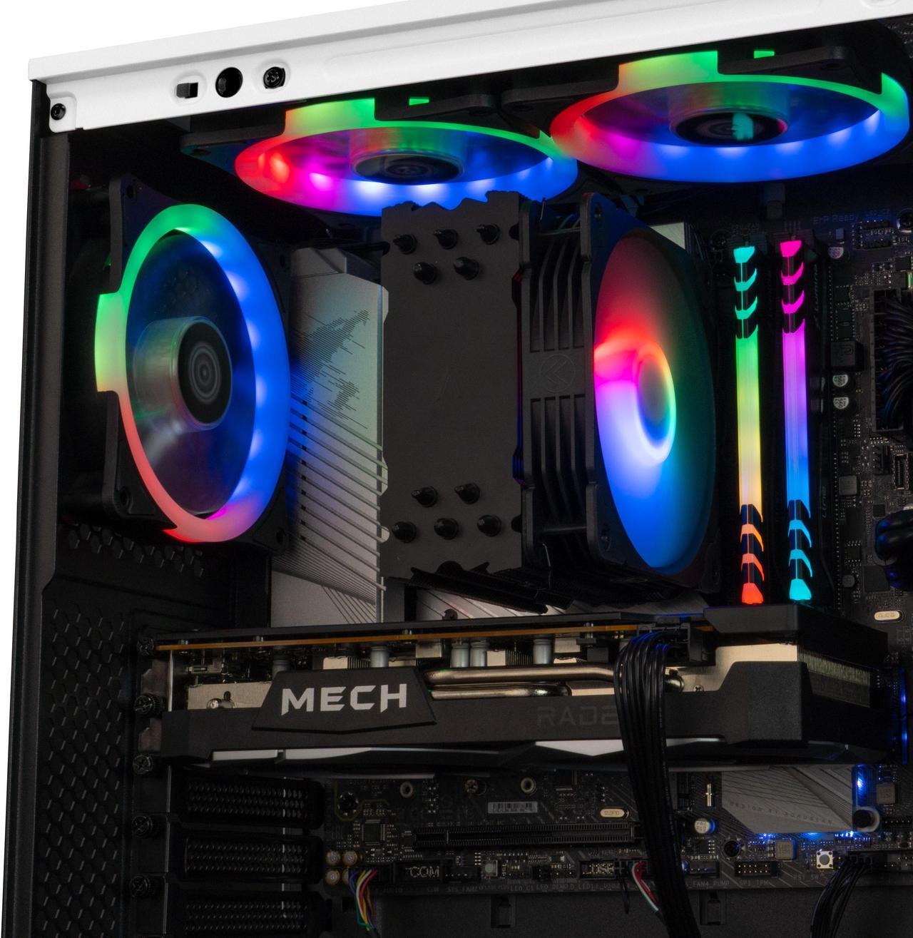 Alt view image 4 of 6 - Periphio Metatron Prebuilt Gaming PC - Radeon RX 7600 (8GB) Graphics | Intel Core i5-12400F (4.4GHz Turbo) | 1TB M.2 NVME SSD | 32GB DDR4 RAM | Windows 11 Ready Gaming Desktop | WiFi + BT