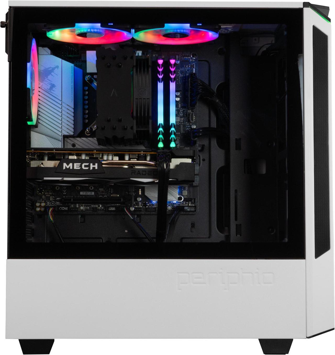 Alt view image 5 of 6 - Periphio Metatron Prebuilt Gaming PC - Radeon RX 7600 (8GB) Graphics | Intel Core i5-12400F (4.4GHz Turbo) | 1TB M.2 NVME SSD | 32GB DDR4 RAM | Windows 11 Ready Gaming Desktop | WiFi + BT