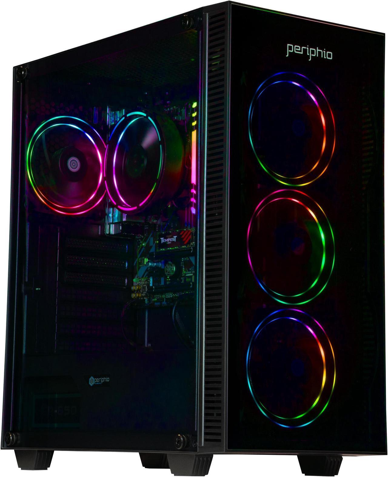 Main image of Periphio Terra Prebuilt Gaming PC |AMD Ryzen 5 5600G (4.4GHz Turbo) | Radeon Vega 7 Graphics | 4TB Solid State SSD | 64GB DDR4 RAM | Windows 11 Gaming Desktop  | WiFi + BT