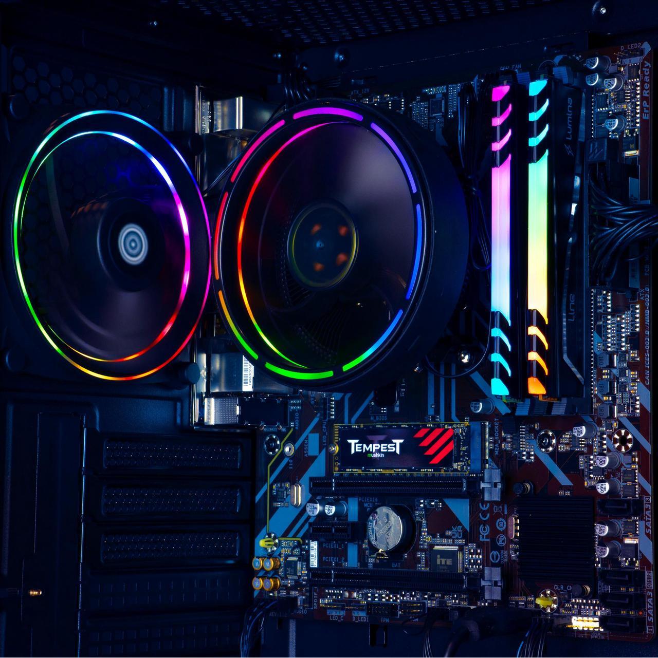 Alt view image 3 of 7 - Periphio Terra Prebuilt Gaming PC |AMD Ryzen 5 5600G (4.4GHz Turbo) | Radeon Vega 7 Graphics | 4TB Solid State SSD | 64GB DDR4 RAM | Windows 11 Gaming Desktop  | WiFi + BT